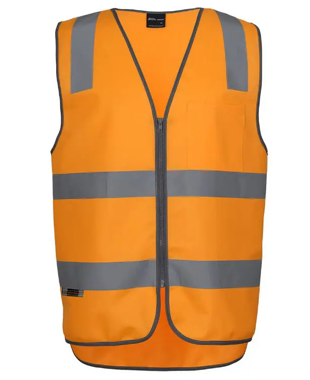 Picture of JB's Aust. Rail (D+N) Zip Safety Vest Orange