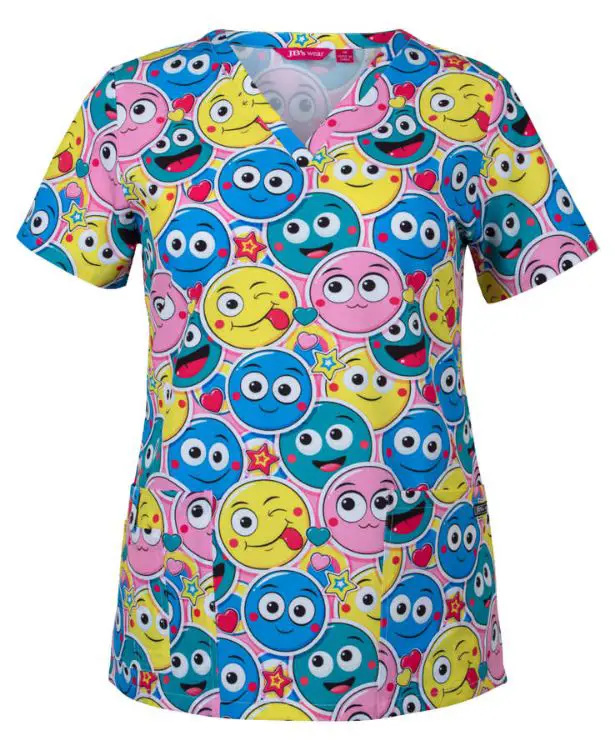 Picture of JB's Ladies Scrub Top Printed