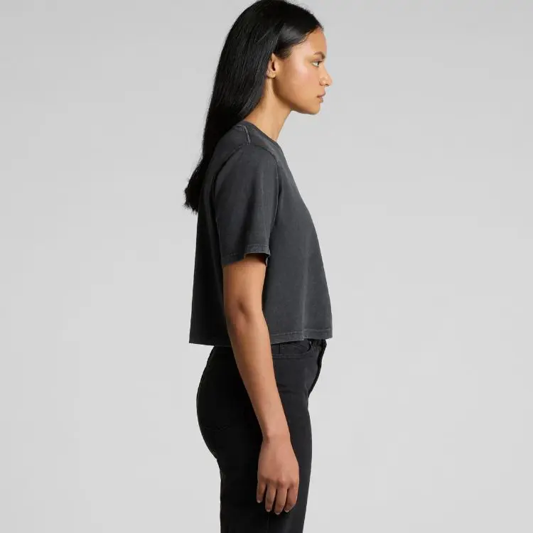 Picture of Wo's Stone Wash Heavy Crop Tee