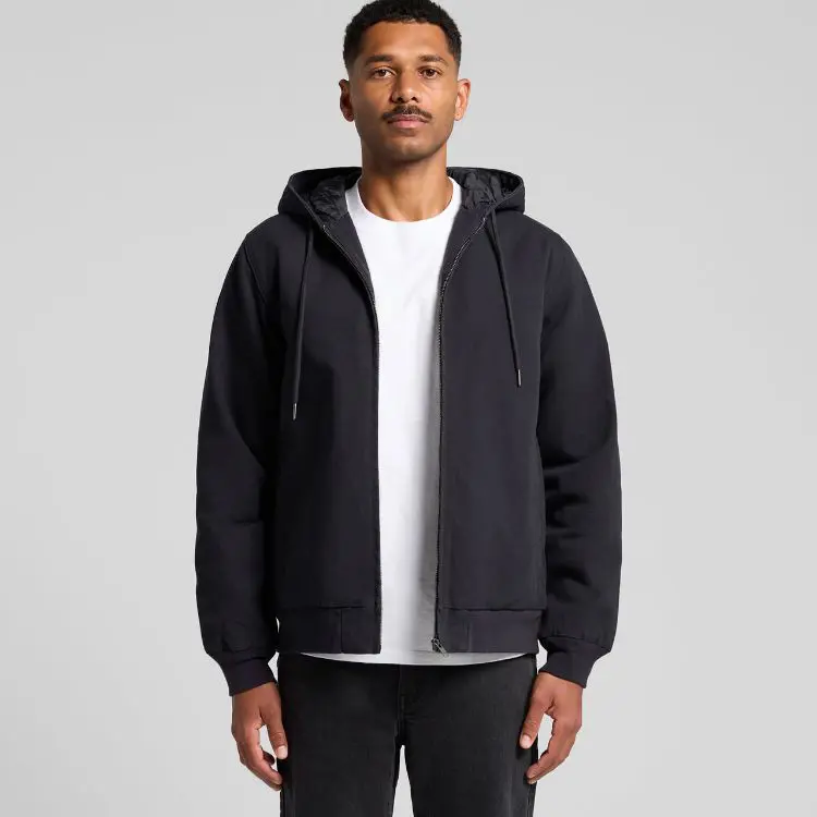 Picture of Canvas Bomber Hood Jacket