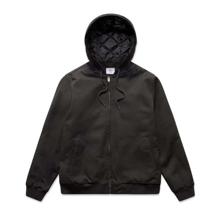 Picture of Canvas Bomber Hood Jacket