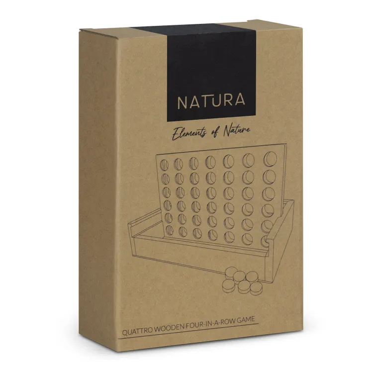 Picture of NATURA Quattro Wooden Four-in-a-Row Game
