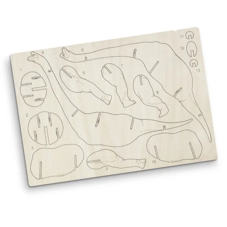 Picture of BRANDCRAFT Brachiosaurus Wooden Model