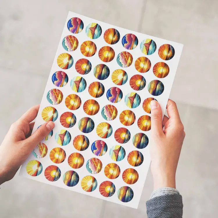 Picture of Sticker Sheet 26mm Circle - Matte