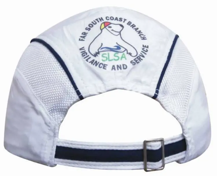 Picture of Spring Woven Fabric Cap with Mesh to Side Panels and Peak