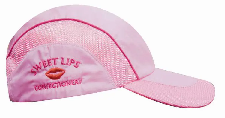 Picture of Spring Woven Fabric Cap with Mesh to Side Panels and Peak