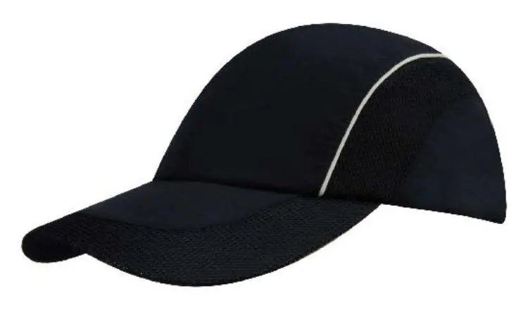 Picture of Spring Woven Fabric Cap with Mesh to Side Panels and Peak