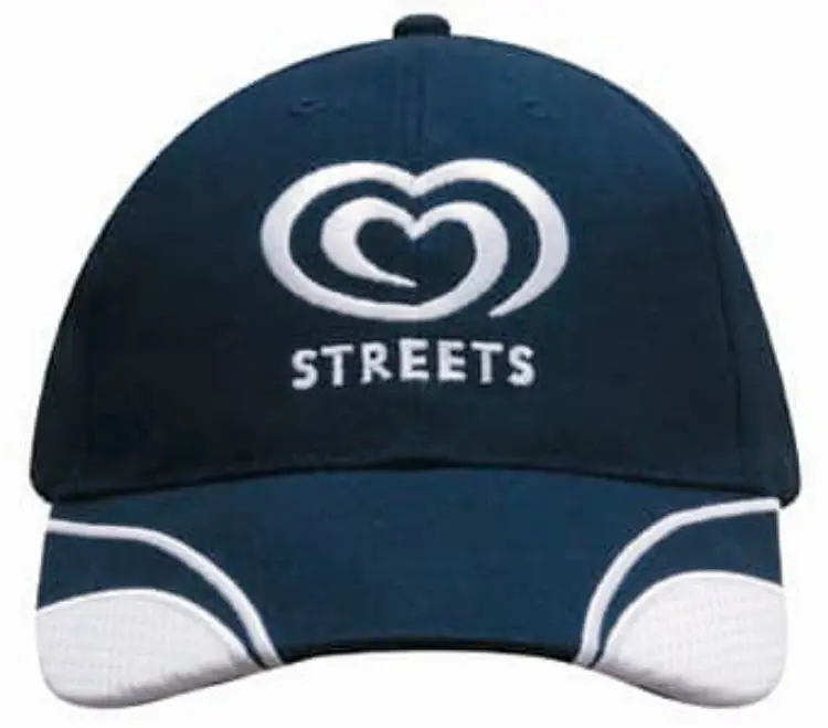 Picture of Brushed Heavy Cotton Cap with Mesh Inserts on Peak