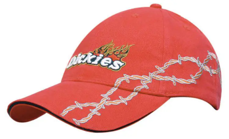 Picture of Brushed Heavy Cotton Cap with Sandwich Barbed-Wire Embroidery