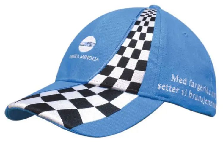 Picture of Brushed Heavy Cotton  Cap with Inserted Checkered Panels