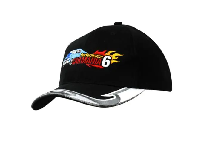 Picture of Brushed Heavy Cotton Cap with Embroidery Design on Peak