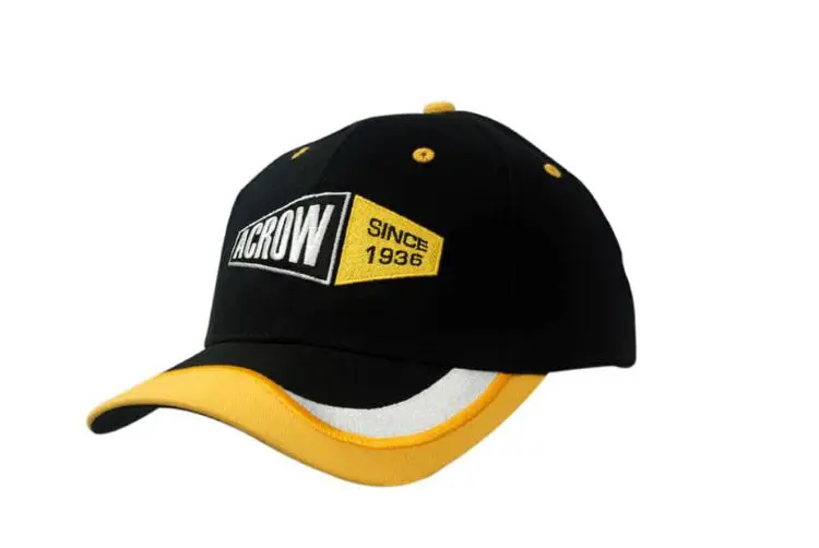 Picture of Brushed Heavy Cotton Cap with Fabric Inserts/Embroidery on Peak