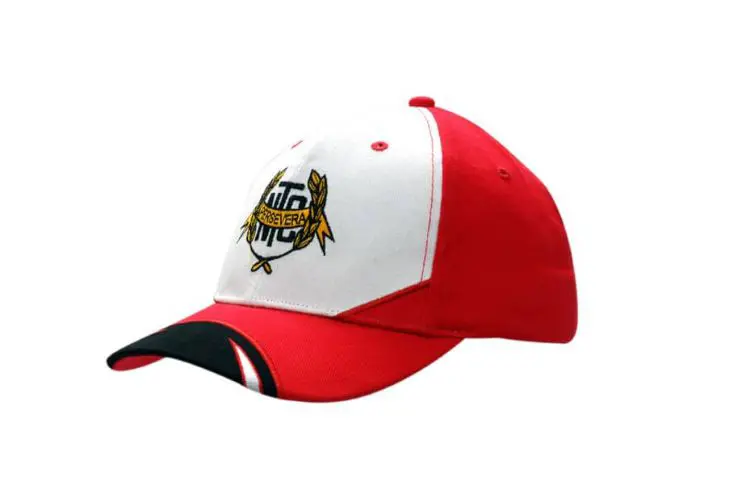 Picture of Brushed Heavy Cotton Cap with Crown Inserts & Peak Indent/Embroidery