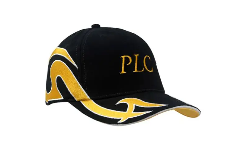 Picture of Brushed Heavy Cotton Cap with Sandwich Trim and Embroidery Design on Crown & Peak