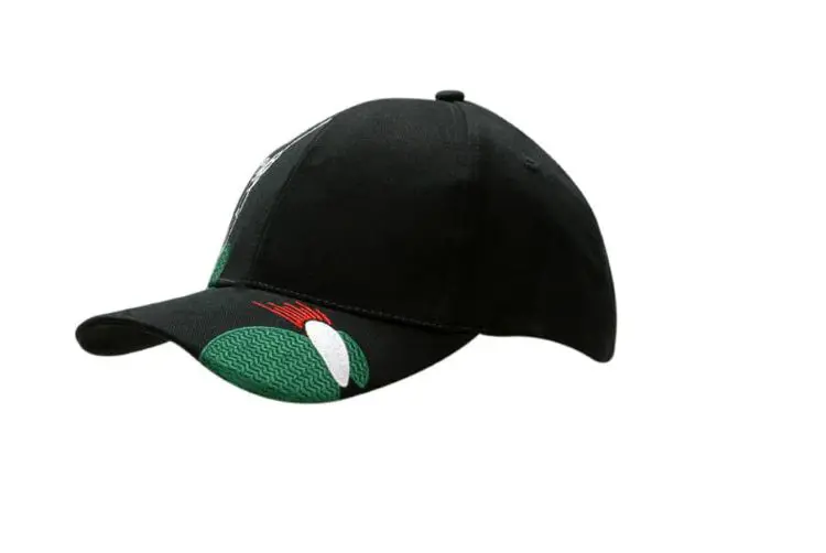 Picture of Brushed Heavy Cotton Cap with Golf Design on Crown & Peak