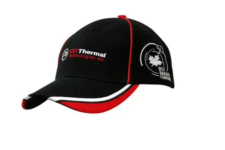 Picture of Brushed Heavy Cotton Cap with Crown Piping & Peak Trim/Embroidery