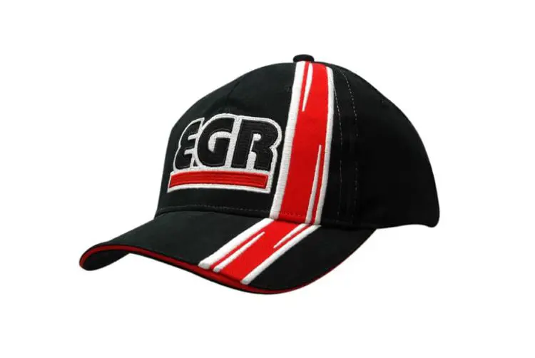 Picture of Brushed Heavy Cotton Cap with Sandwich Trim and Peak & Crown Inserts/Embroidery