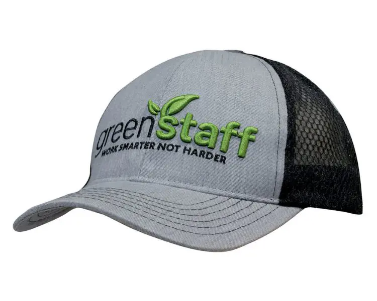 Picture of Light Brushed Poly Cotton Marle Cap with Honeycomb Mesh Back